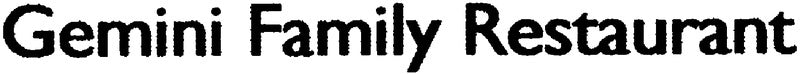 Gemini Family Restaurant