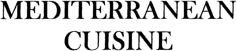 Mediterranean Cuisine